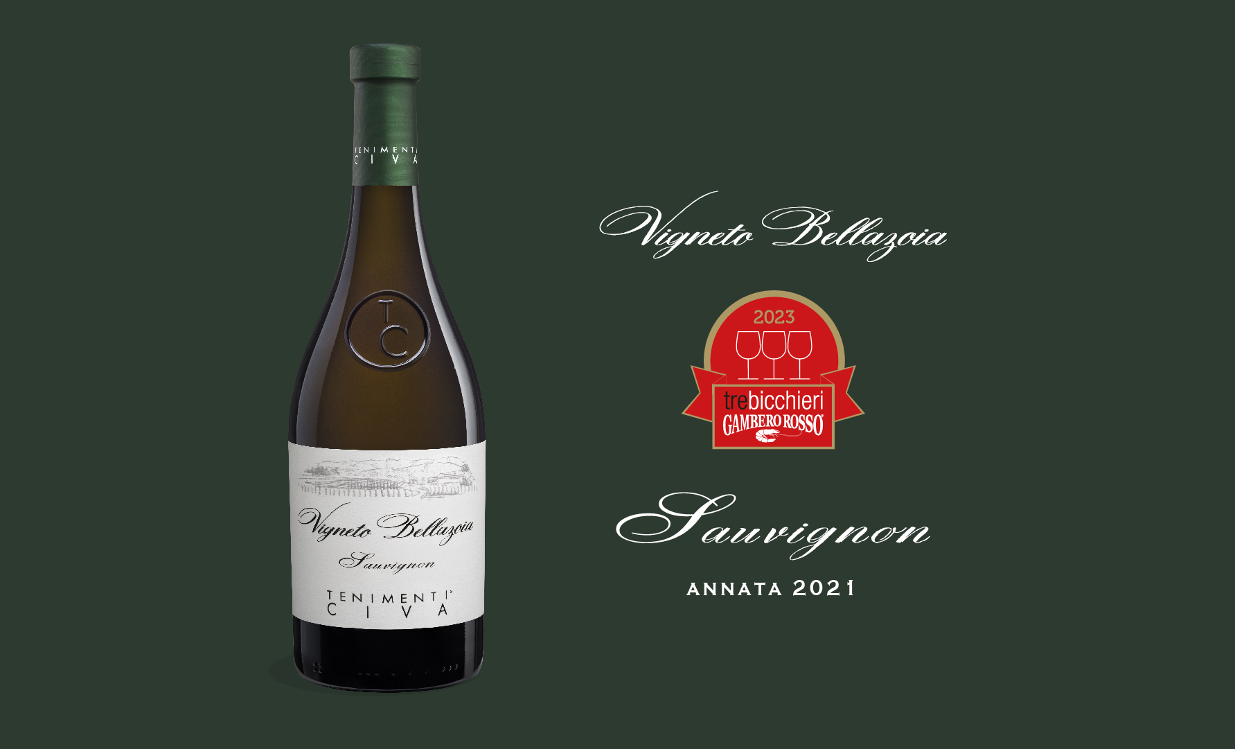 PREMIO “TRE BICCHIERI” AL SAUVIGNON VIGNETO BELLAZOIA 2021